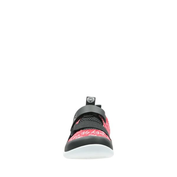 Clarks Girls Play Web Kid Trainers Red | CA-213495